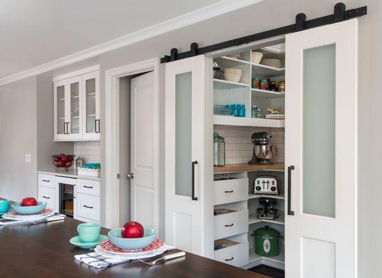 Birmingham, MI Transitional Kitchen Remodel and Barn Door Pantry