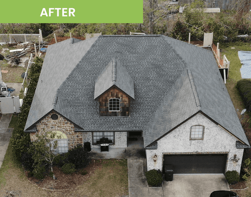 Hurricane damage - roof replacement in Panama City, FL.