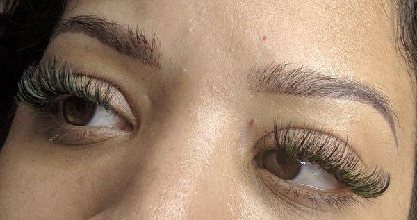 My hint of green lashes!