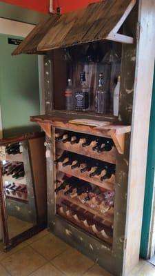 Old door turned into a bar..