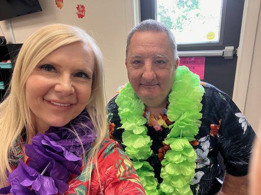 Michelle and Rocco at our luau