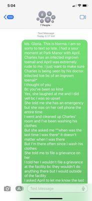 EXPOSED NURSE APRIL WILLIAMS LVN UNIT MANAGER WITH WORKPLACE HARASSMENT TOWARDS FAMILY MEMBERS AND STAFF....... Psychological disorder