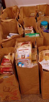 Donated food items to Rosecrance Apartments. They help us throughout the year.