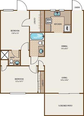 2/2 Floorplan