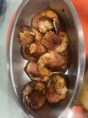 Bacon wrapped shrimp