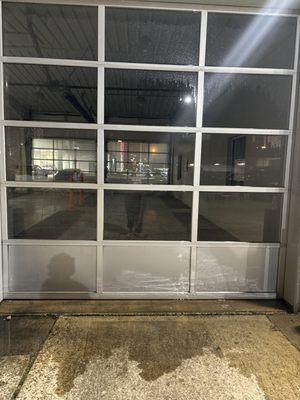 Garage door cleaning