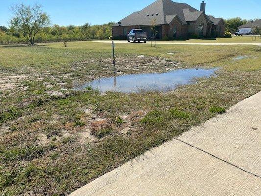 Bar Ditch with property line marked