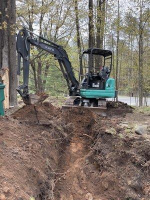 Installing new gas lines for barbecue