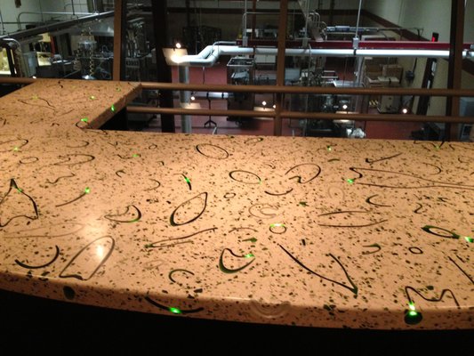 Custom Tasting Room Counters / backlit