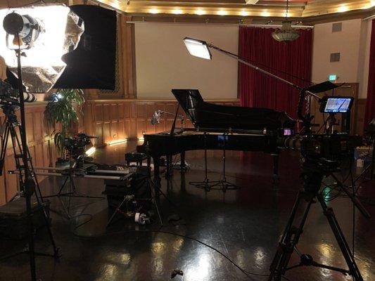 Piano lighting setup for JP Saxe acoustic video fo