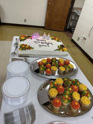 Cake and cupcakes