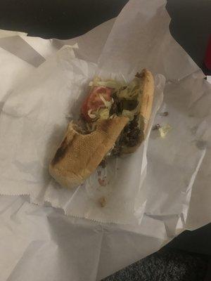 Does this look like an appetizing chew steak sub?