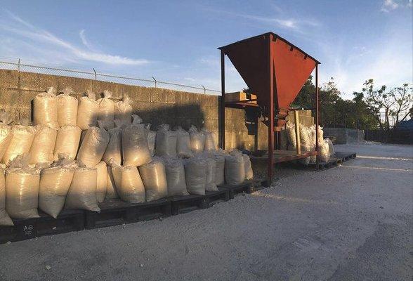 We sells sand/rocks by bag, half yard or a yard! If you need it delivered locally, we can coordinate that for our customers as well.