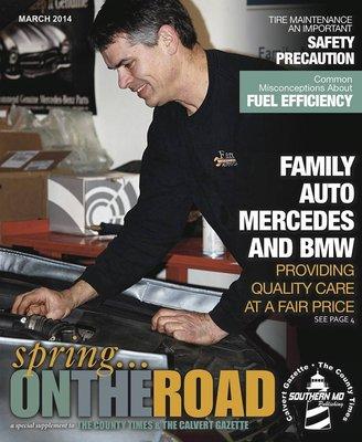 Our Master Technician Rick Curren was on the front cover of a local Southern MD Newspaper last year!