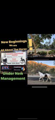 A new beginning... new management .  Cleanup and repairs well under way ... a place for horses and the people who love them .