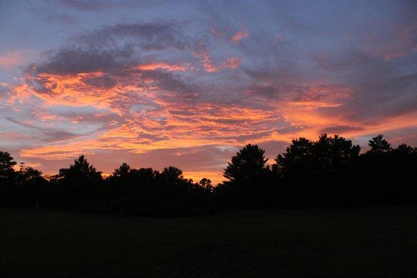 One of the many beautiful sunsets at Camp Frontier