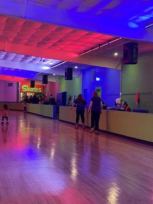 My wife and daughter skating