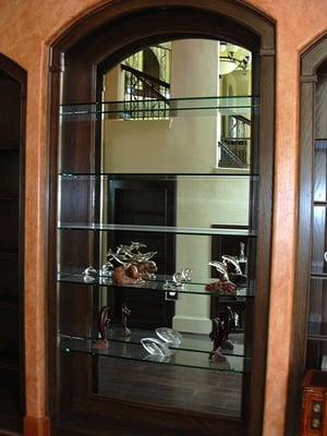 Glass and mirror shelf