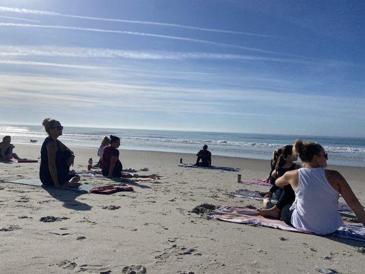 Friday morning beach yoga! Such a glorious start to the day