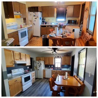 Kitchen update. Amazing perception change on the size of the room!