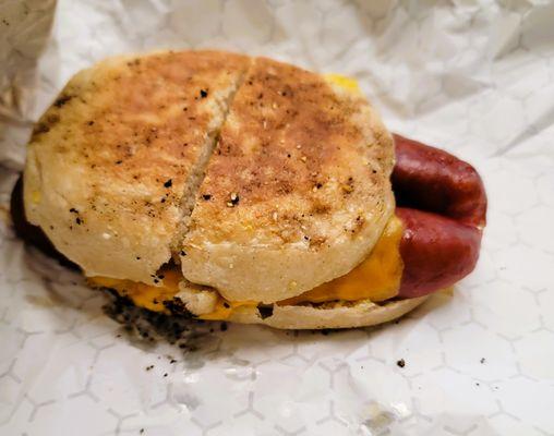 Sausage, Egg & Cheese sandwich