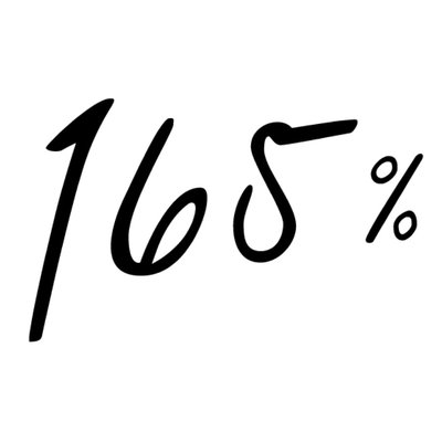 165 percent logo