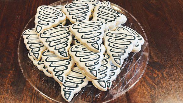 Tornado themed decorated sugar cookies