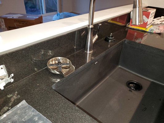 Glass/bottle washer installed for a contractor.

Kitchen faucet installed as well.