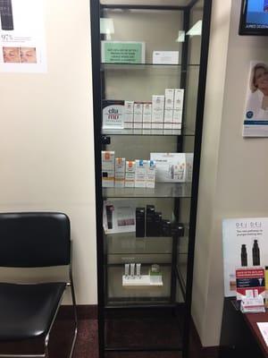 We sell a large variety of skin care products including anti-aging serum and sunscreens for all skin types