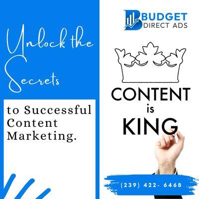 Unlock the secrets to successful content marketing. Budget Direct Ads proven strategies and insights will help you create compelling content