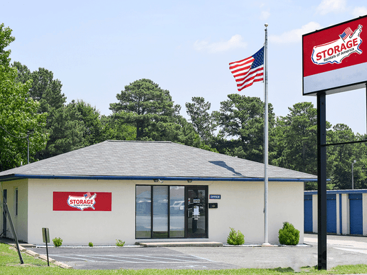 Outside our storage facility