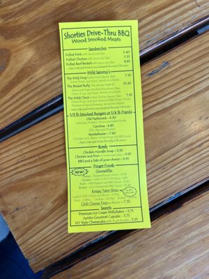 Menu front