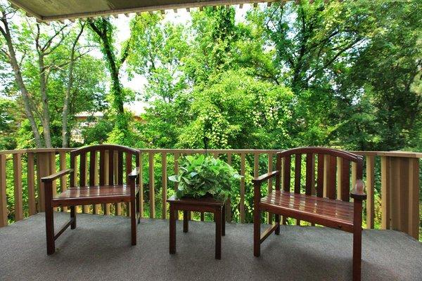 Large, private balcony.