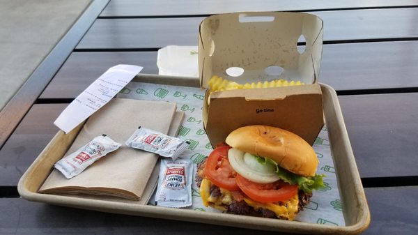 Shack burger and fries