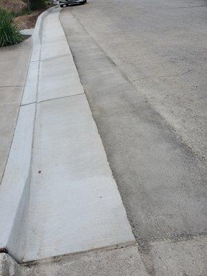 Our beautiful new curb!