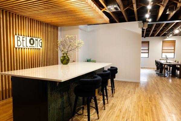 Welcome desk at BELONG NYC