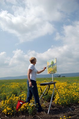 Plein air painting in Virginia.