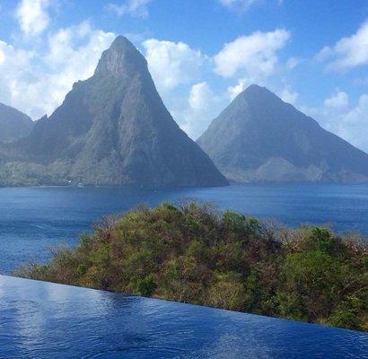 The Jade mountains in St. Lucia