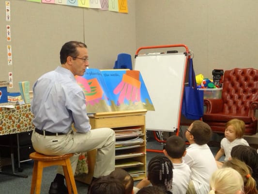 Reading to kids at Bristol Children's Library