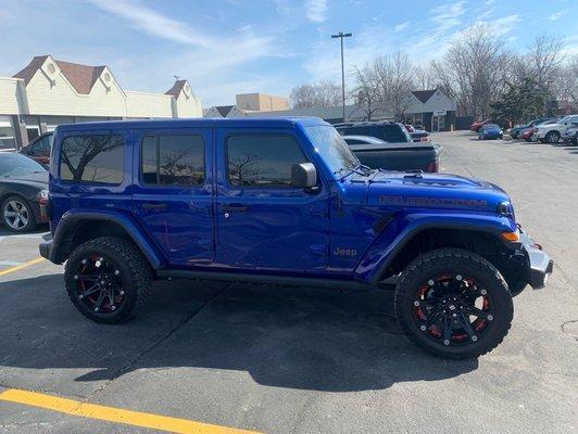 2 front windows to match the factory tint in the rear.