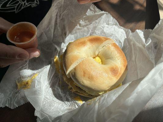 Sausage egg & cheese croissant