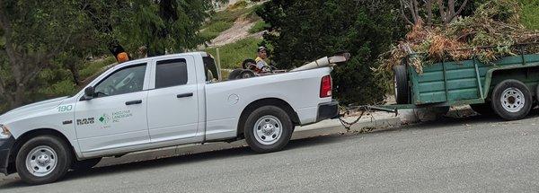 Aug 2020 - staff is not wearing masks while working on a public sidewalk