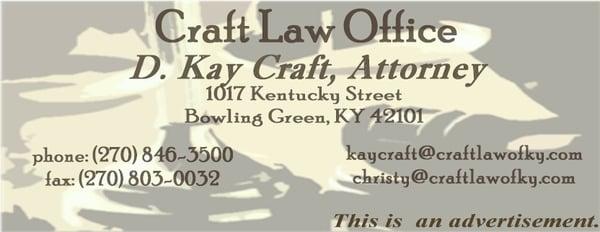 Website logo at www.craftlawofky.com