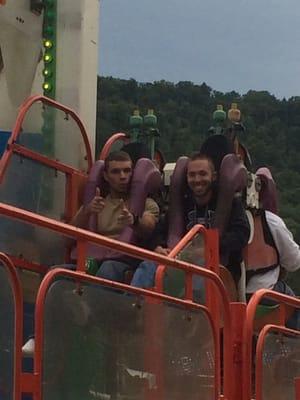 My brother and my friend on a ride