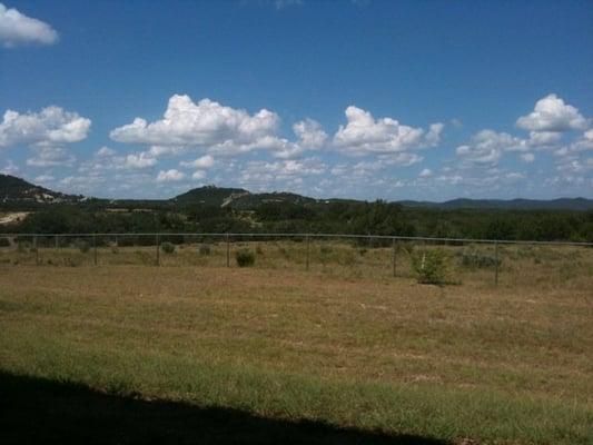 View from back porch. The NICEST thing about this library.