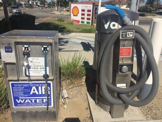 Bring a $1 in QUARTERS for air, water or a vacuum