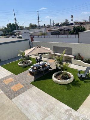 Courtyard at our Gramercy Place Apartments in Gardena