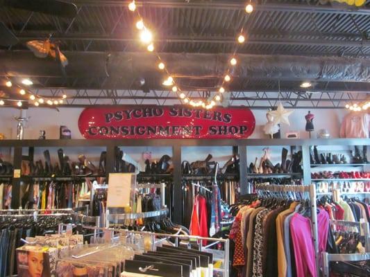 We have 1500 sq. ft. of new & gently worn name brand clothing & costumes for women, men & kids. 
Our inventory changes daily.