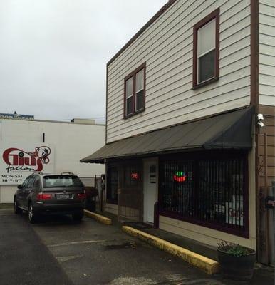 Front of business easily viewed while traveling South Bound (1 way road) in the 200 block S 3rd ST, Renton.