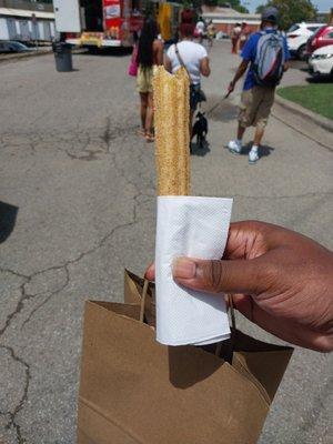 Caramel filled churro